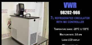 VWR 7L Refrigerated Circulator with MX Controller (1509R CIRCULATOR)