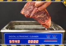 Tenderizing a Steak With an Ultrasonic Cleaner