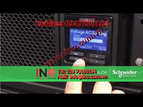 Configuring Smart-UPS Online SRT for 240V Output via Display | Schneider Electric Support