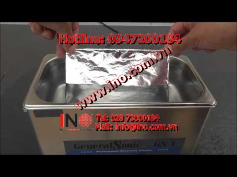Testing the performance and quality of your ultrasonic cleaner – foil test
