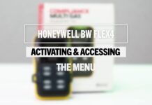 Honeywell BW Flex Multi-Gas Detector – Activating and Accessing the Menu