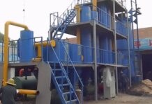 Energy saving biomass gasifier power plant