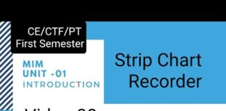 Video-08 ,Strip Chart Recorder , MIM (Unit -01 )