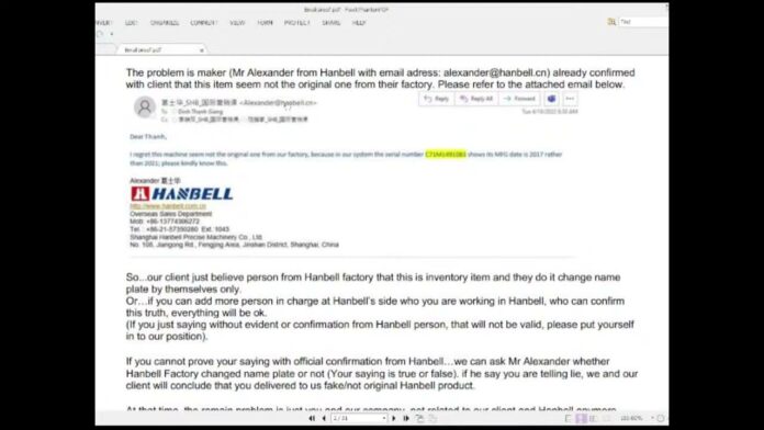 Công ty lừa đảo bán máy nén khí | 卖空压机的诈骗公司 | Shenzhen Ruifujie Technology Co.,Ltd Scam/Cheat client