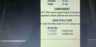 Phân biệt lọc CJC theo mã Code/Article No: PA5601301 và PA5601304. Hàng có sẵn tại kho