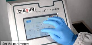 AATCC 35 Textile Fabric Rainproof Tester Manufacturer G230D | Rain Water Permeability Tester | Calibrator Việt Nam
