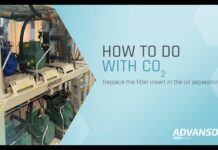 Replace the filter insert in the oil separator | Thiết bị hiệu chuẩn Calibrator