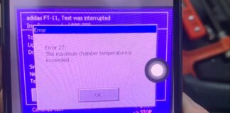 Lỗi quá nhiệt khi khởi động máy Atlas Suntest XLS+ và cách xử lý.