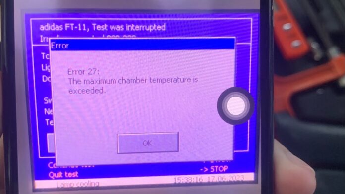 Lỗi quá nhiệt khi khởi động máy Atlas Suntest XLS+ và cách xử lý.