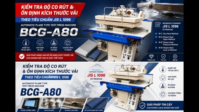 Kiểm Tra Độ Co Rút Của Vải Theo Tiêu Chuẩn JIS L 1096 Trong Ngành Giày Và Dệt May. DAIEI BCG-A80